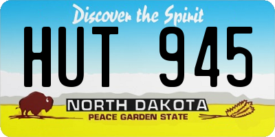 ND license plate HUT945