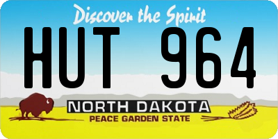 ND license plate HUT964