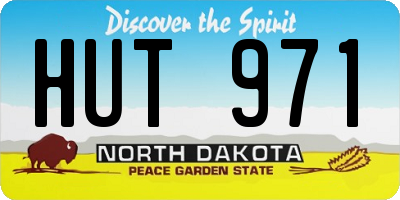 ND license plate HUT971