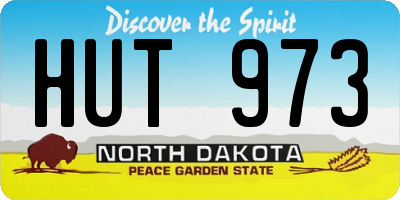 ND license plate HUT973