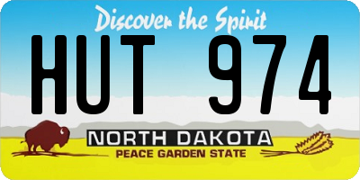 ND license plate HUT974