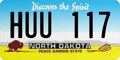 ND license plate HUU117