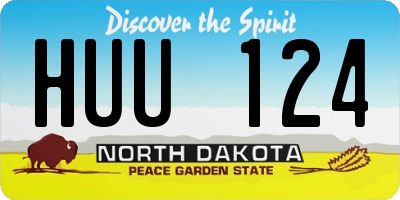 ND license plate HUU124