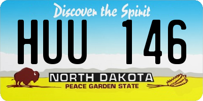 ND license plate HUU146