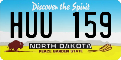 ND license plate HUU159