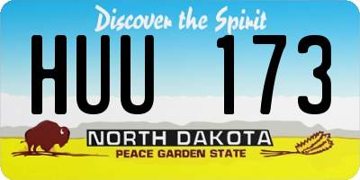 ND license plate HUU173