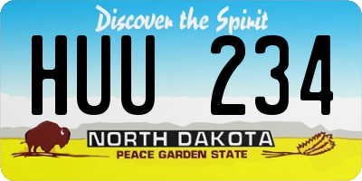 ND license plate HUU234