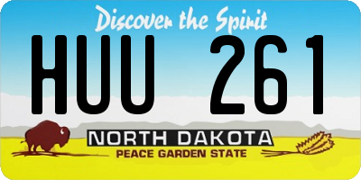 ND license plate HUU261