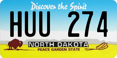 ND license plate HUU274