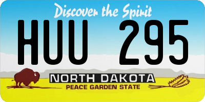 ND license plate HUU295