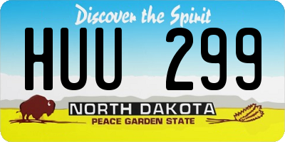 ND license plate HUU299