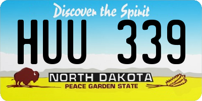 ND license plate HUU339