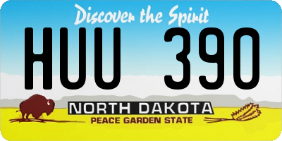 ND license plate HUU390