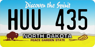 ND license plate HUU435