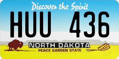 ND license plate HUU436