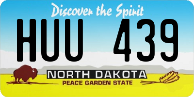 ND license plate HUU439
