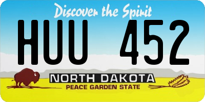 ND license plate HUU452