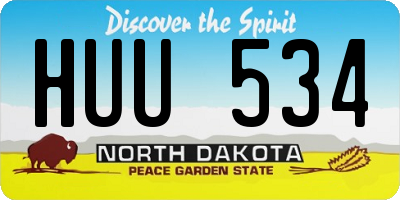 ND license plate HUU534