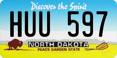ND license plate HUU597