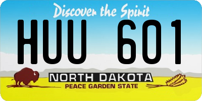 ND license plate HUU601