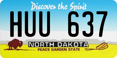 ND license plate HUU637