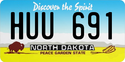 ND license plate HUU691