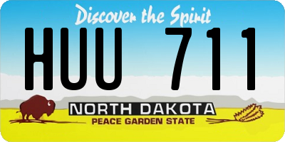 ND license plate HUU711