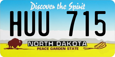 ND license plate HUU715