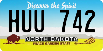 ND license plate HUU742