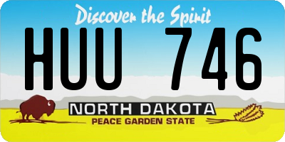 ND license plate HUU746