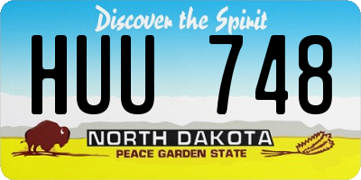 ND license plate HUU748