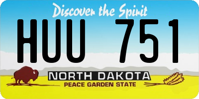 ND license plate HUU751
