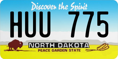 ND license plate HUU775