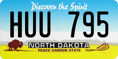 ND license plate HUU795