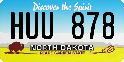 ND license plate HUU878