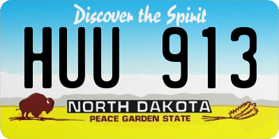 ND license plate HUU913