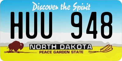 ND license plate HUU948