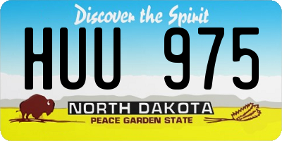 ND license plate HUU975