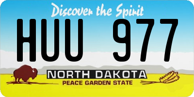 ND license plate HUU977