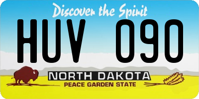 ND license plate HUV090