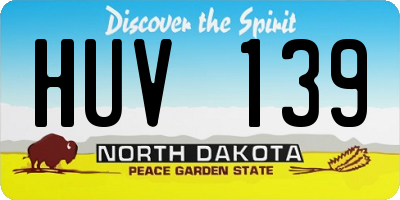 ND license plate HUV139