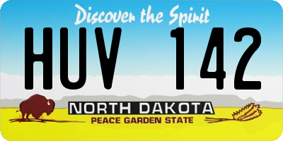 ND license plate HUV142