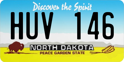 ND license plate HUV146