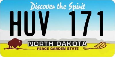 ND license plate HUV171
