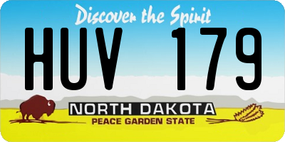 ND license plate HUV179