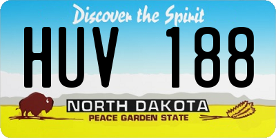 ND license plate HUV188