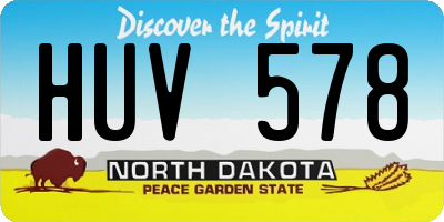 ND license plate HUV578