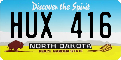 ND license plate HUX416