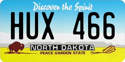 ND license plate HUX466