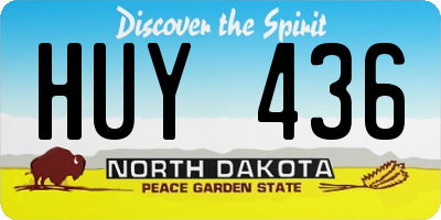 ND license plate HUY436